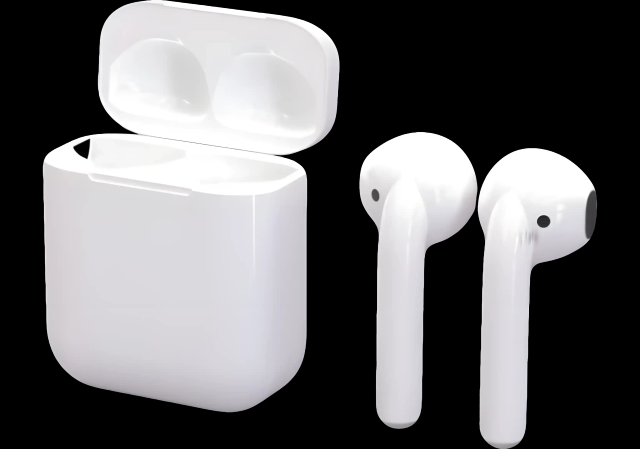 Modern Wireless Earbuds with Charging Case – 3D Model