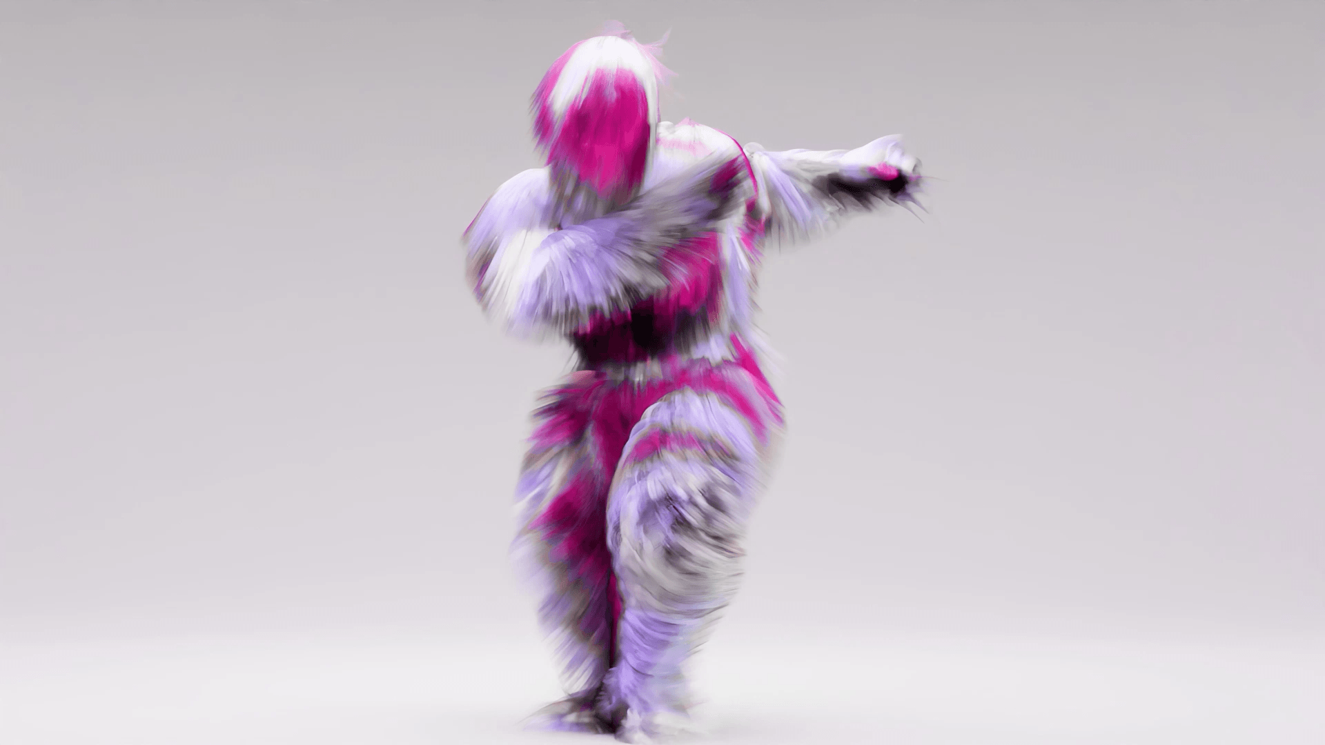 Dancing Yeti with Mesmerizing Color Shifts